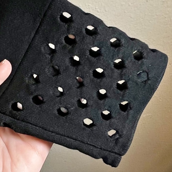 Fendi Black Perforated Long Sleeved Midi Dress - Picture 7 of 11